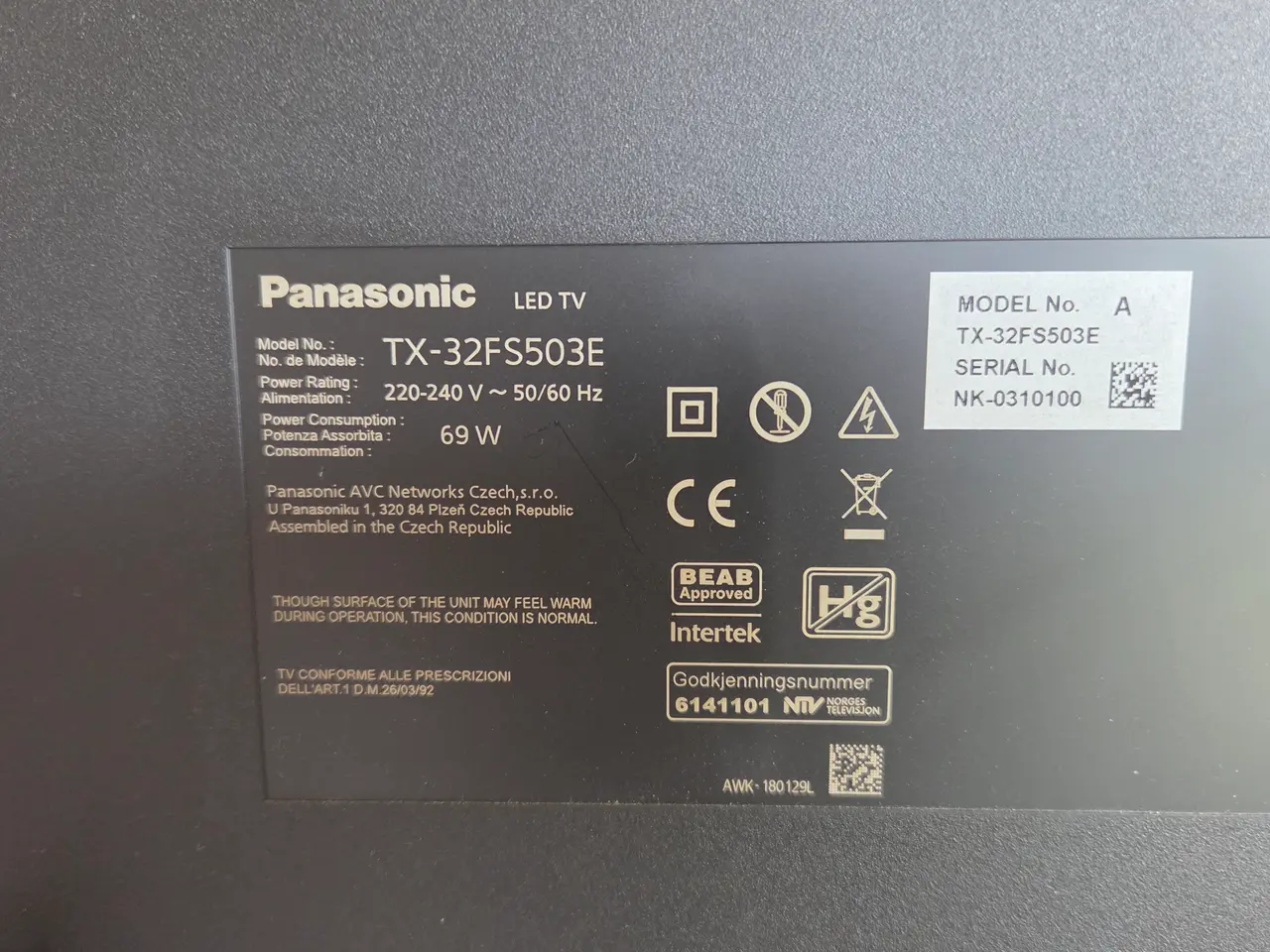 Billede 6 - Panasonic LED TV, 32", model TX-32FS503E.
