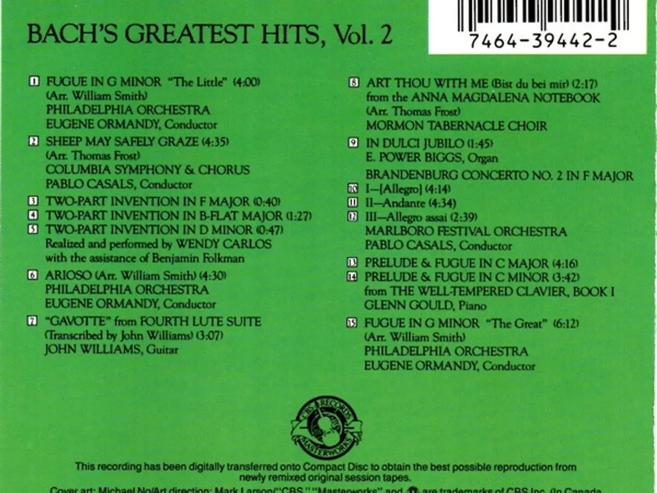 Billede 4 - Bach* – Bach's Greatest Hits Vol. 2 – CD
