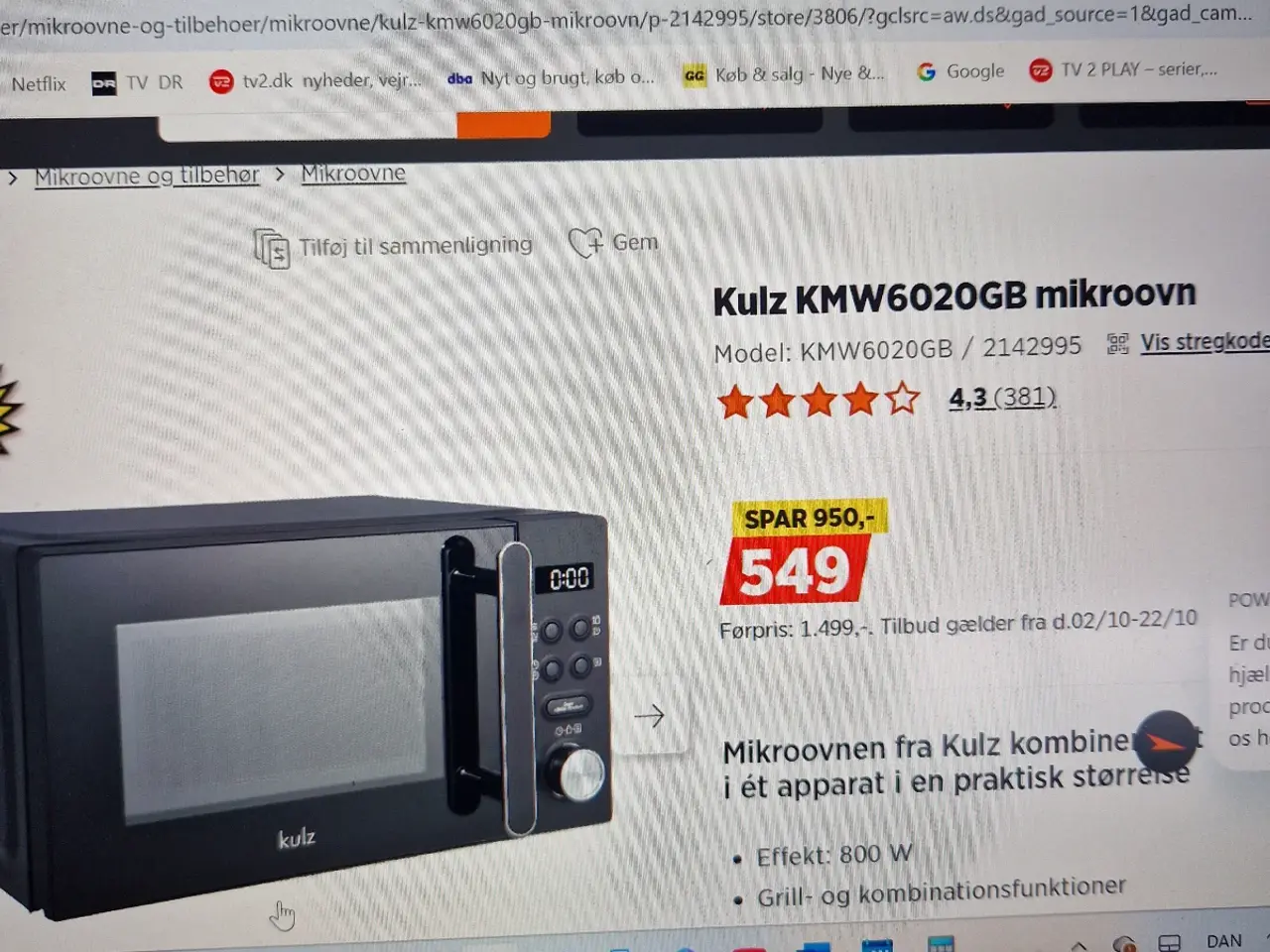 Billede 1 - Køkkenchef mikroovn