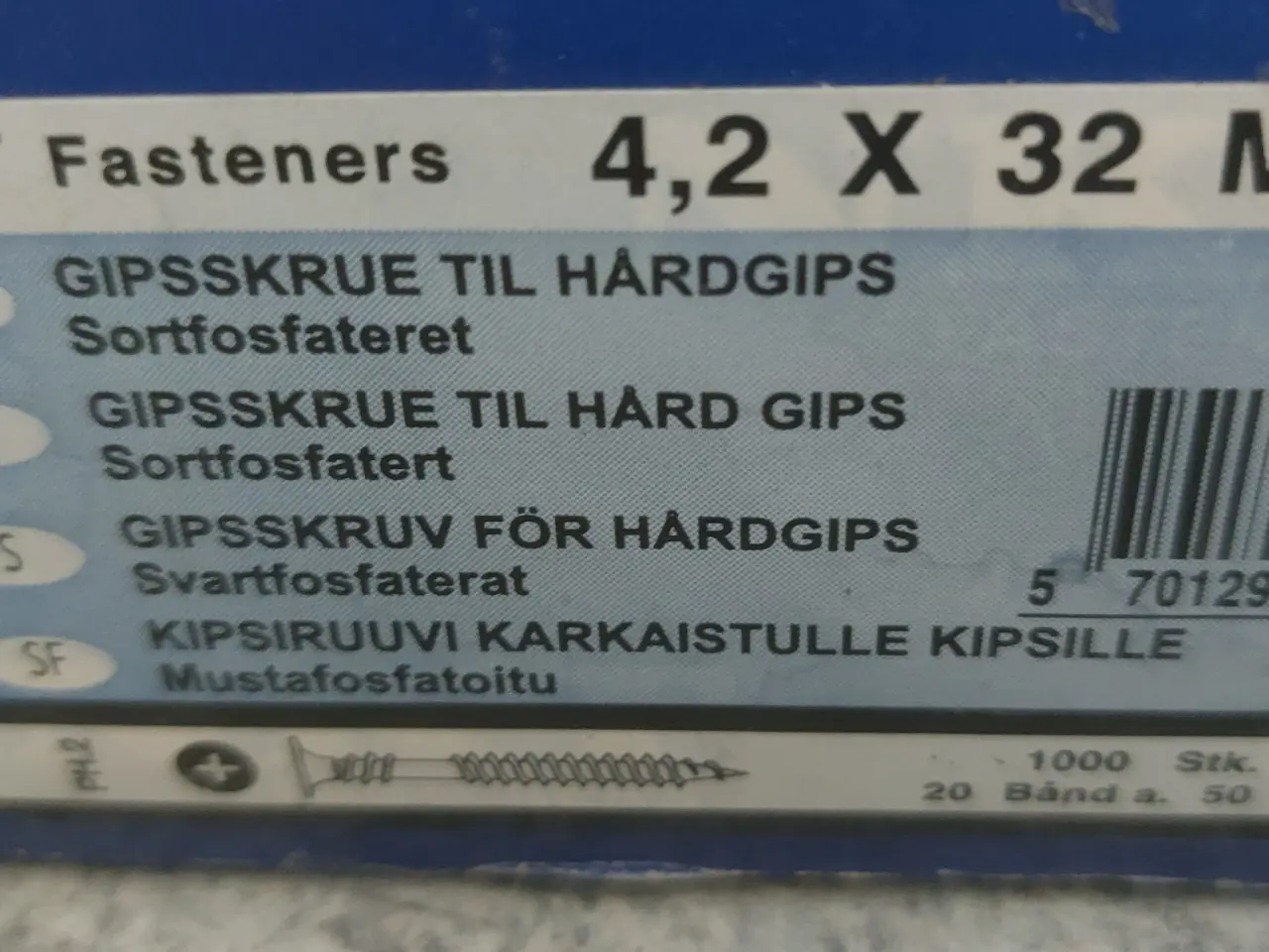 Billede 2 - Gipsplade skruer til stål og træ