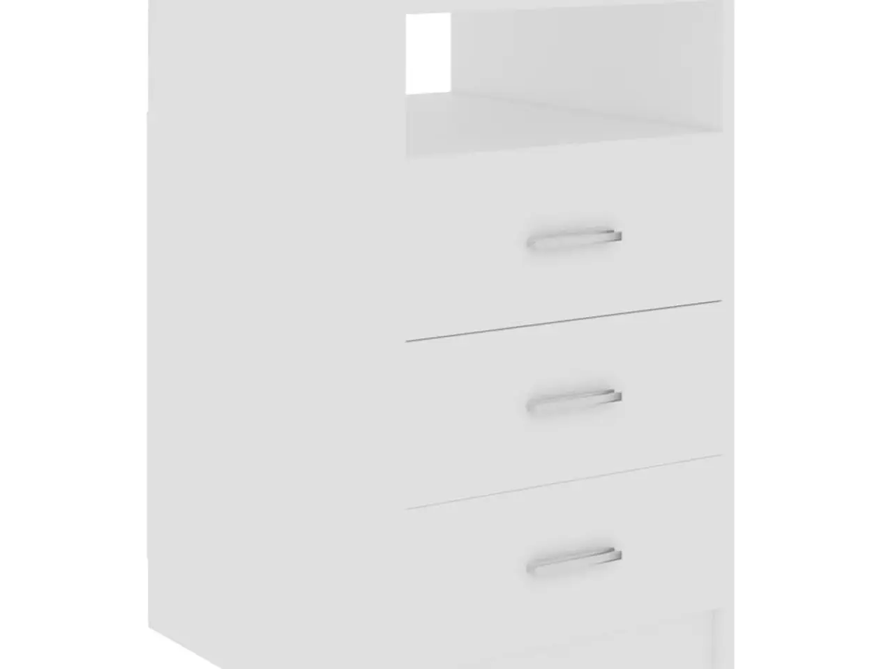 Billede 7 - Skrivebord hvid 140x50x76 cm konstrueret træ