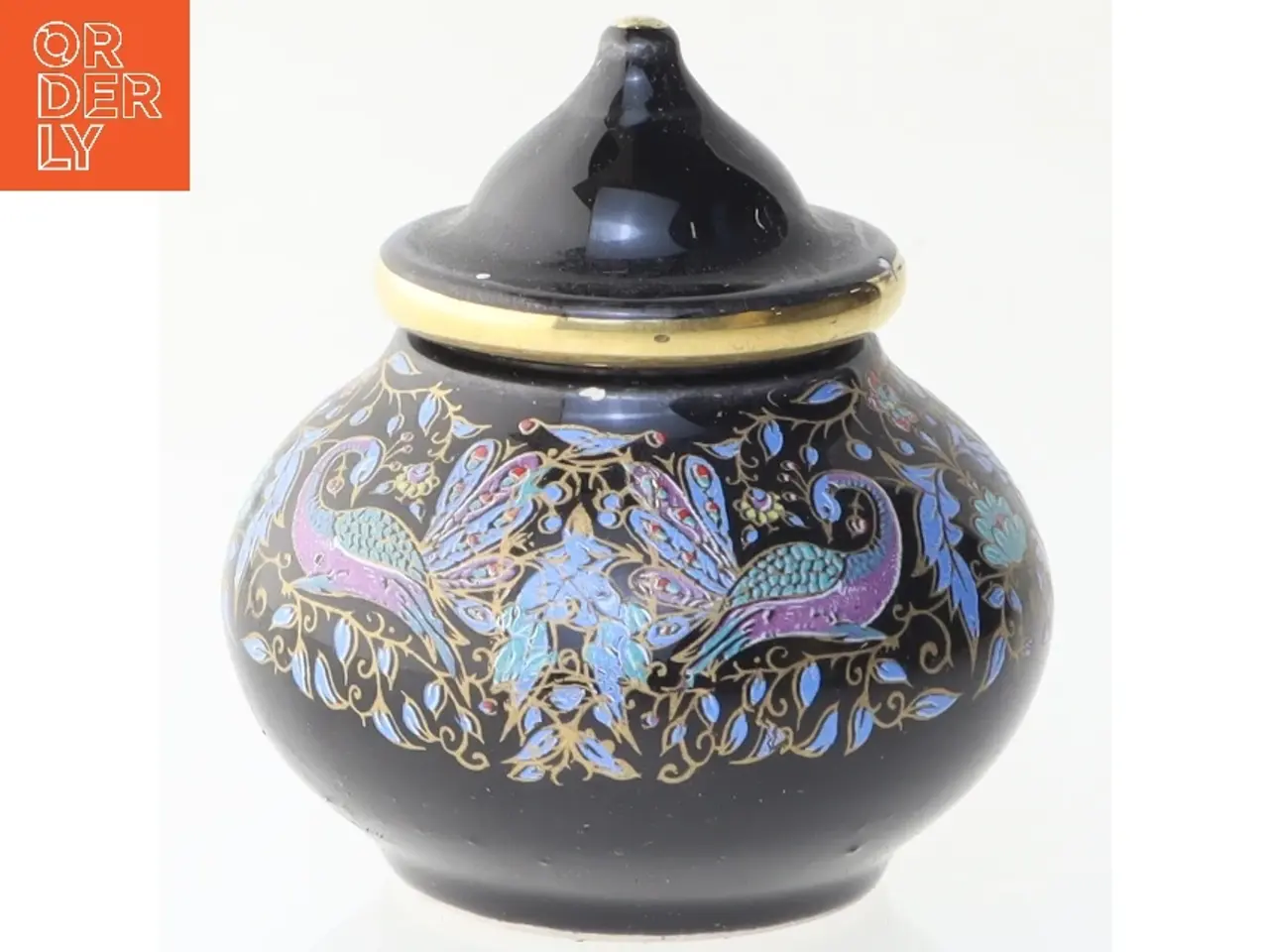 Billede 5 - Dekorativ krukke med peacock design (str. Ø 5 cm)