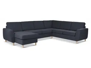 Pan vendbar U-sofa Blå stof