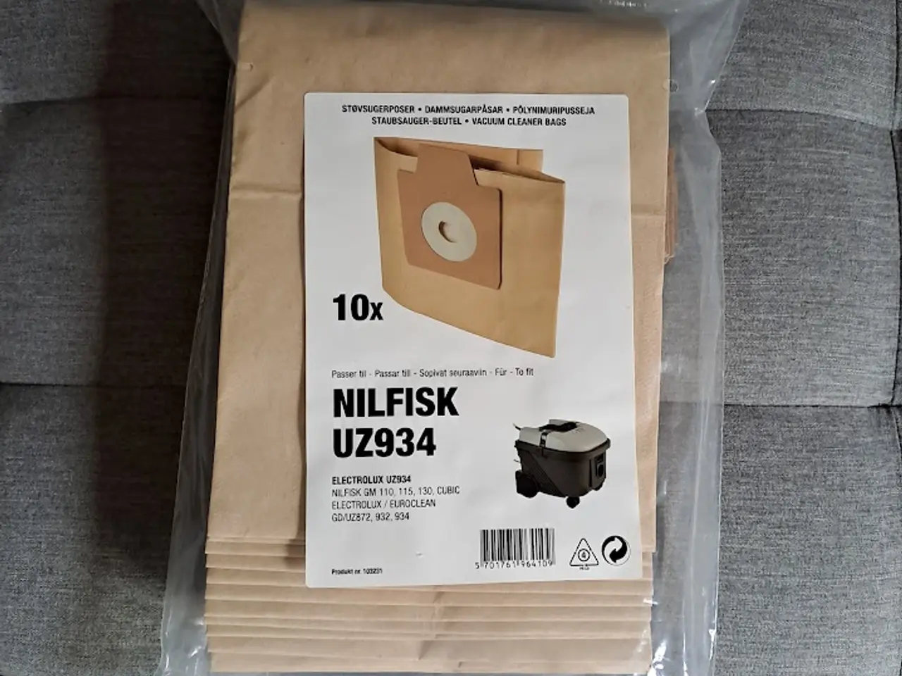 Billede 1 - Nilfisk UZ934 støvsugerposer 13 stk