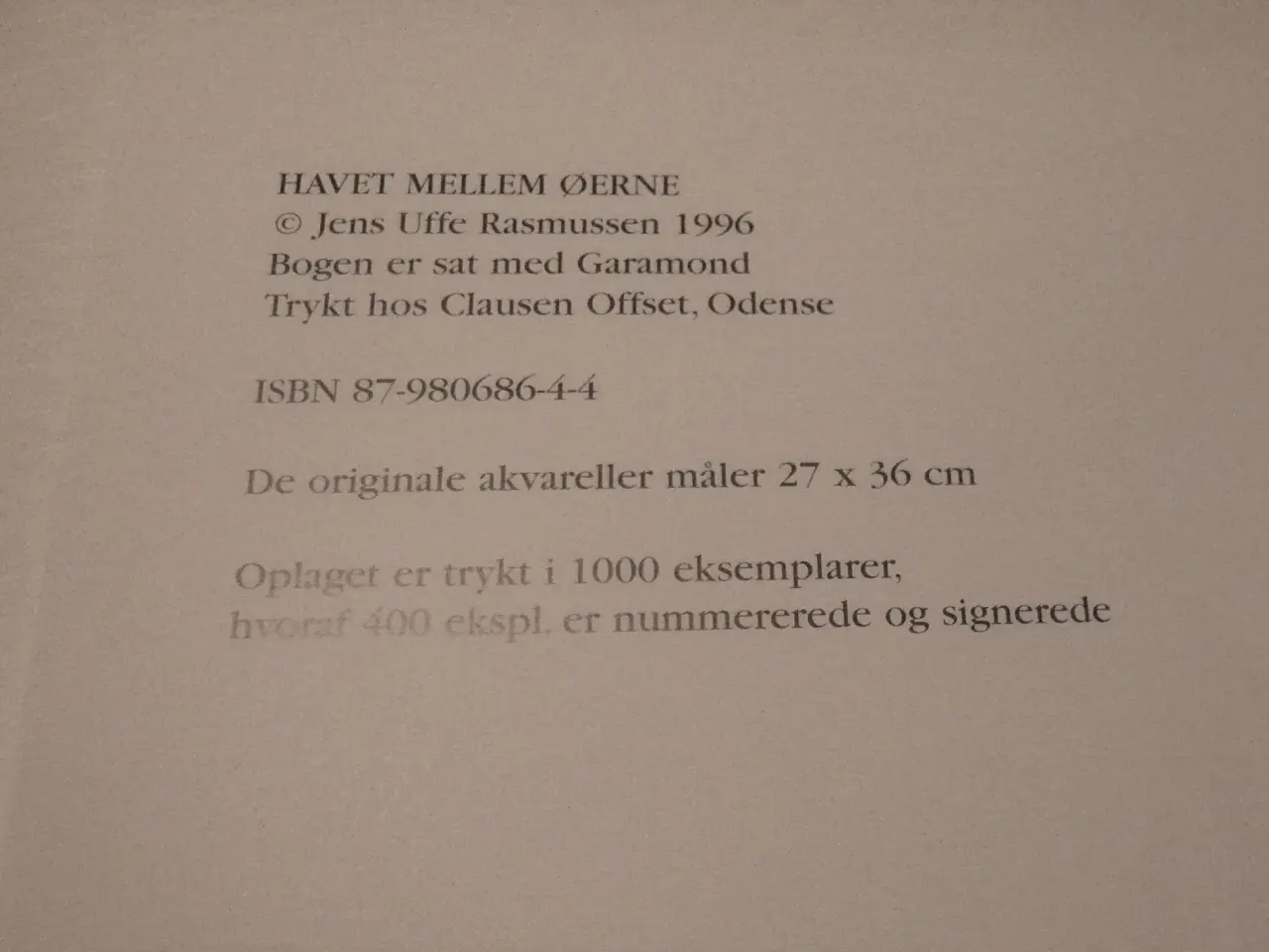 Billede 2 - Havet mellem øerne - Jens Uffe Rasmussen