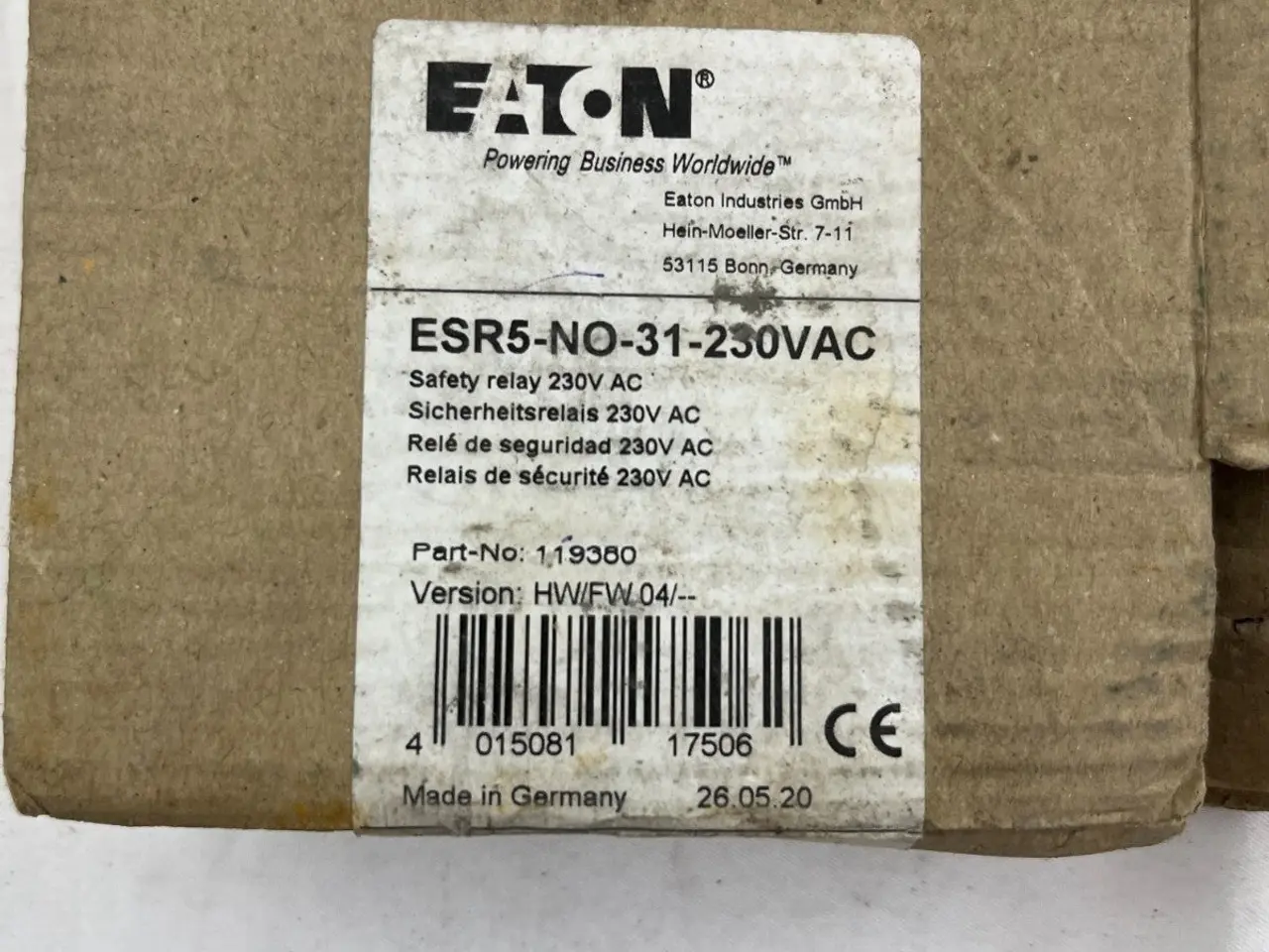 Billede 4 - Eaton ESR5-NO-31-230VAC sikkerhedsrelæ 230V AC 3