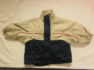 Vindjakke, mørkeblå og beige, str. 80.