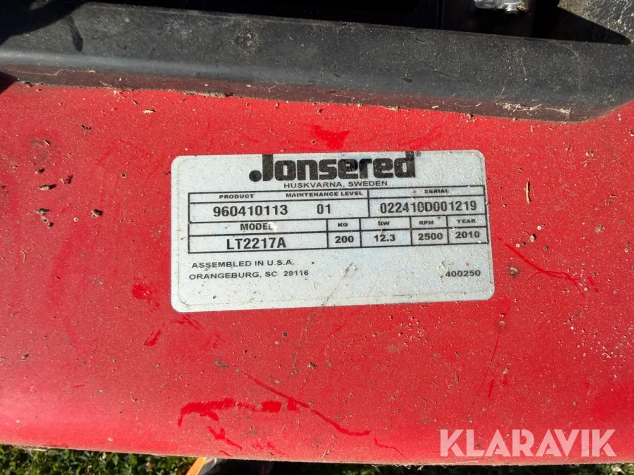 Billede 5 - Havetraktor Jonsered LT2217A