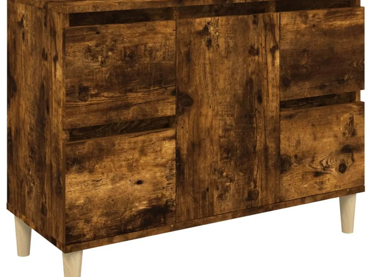 Billede 2 - Underskab til håndvask 80 x 33 x 60 cm - røget egetræ