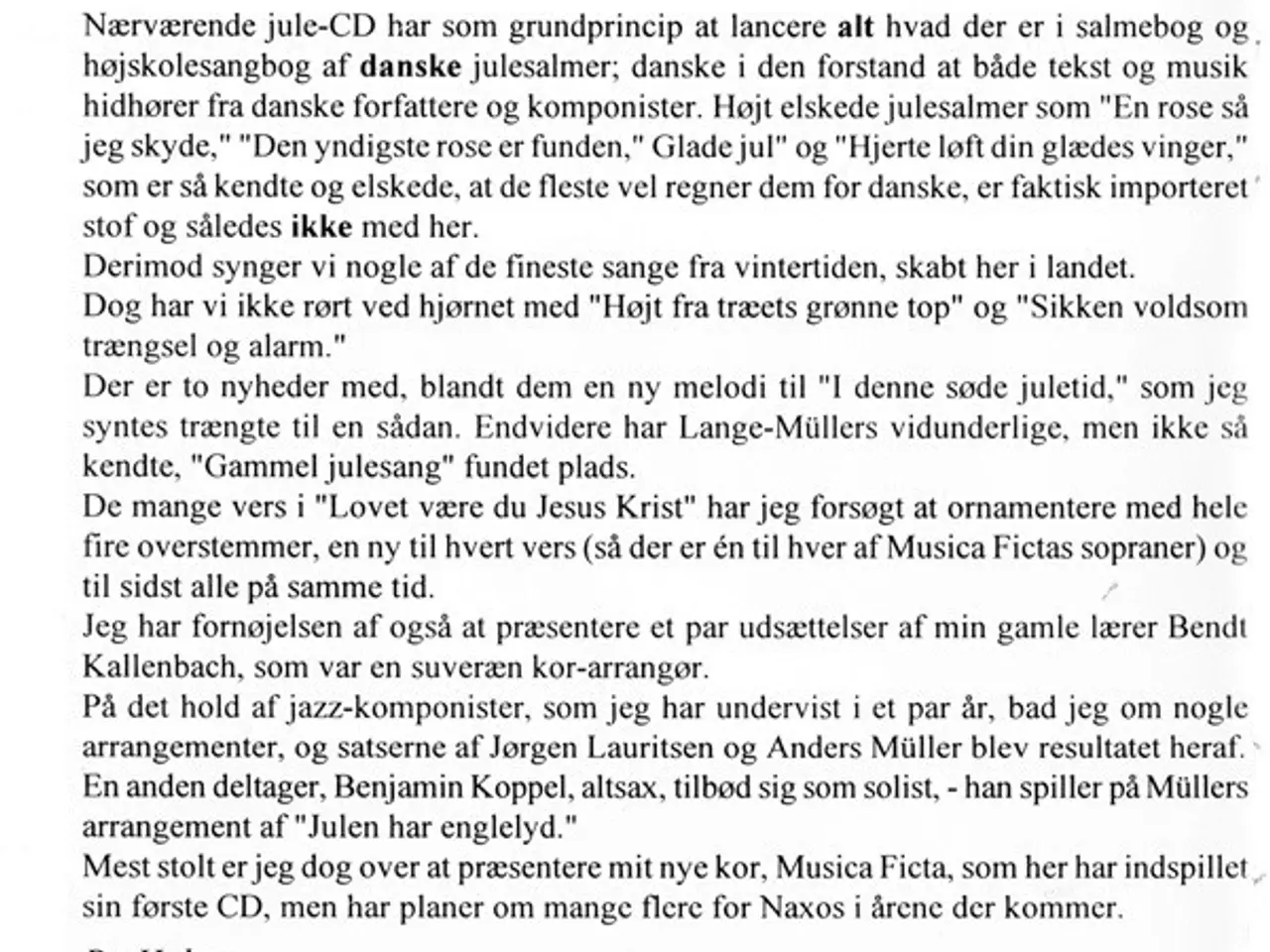Billede 5 - Musica Ficta / Bo Holten – Danske… – CD