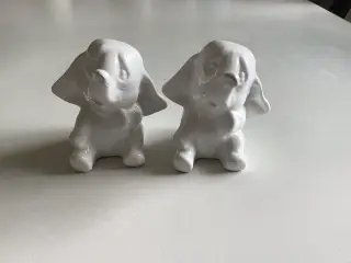 2 stk porcelæn elefanter