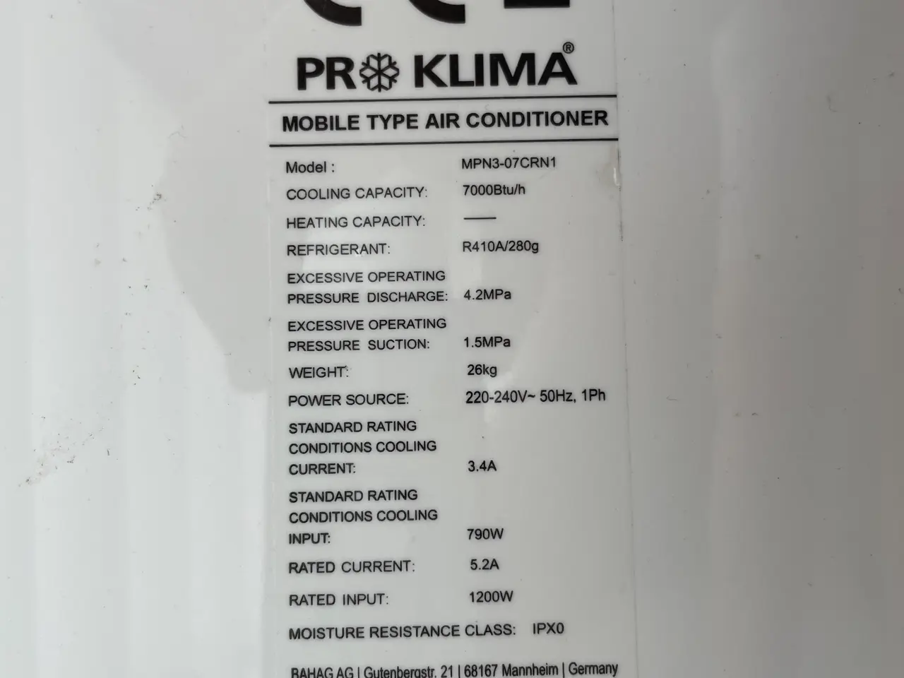 Billede 2 - Mobilt Aircondition til mindre rum