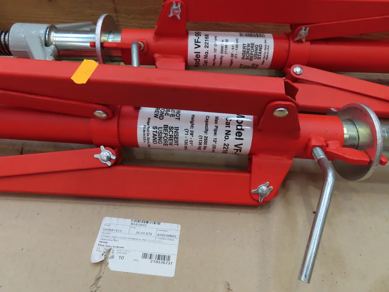 Billede 3 - 2 stk. Rullebukke RIDGID VF-99