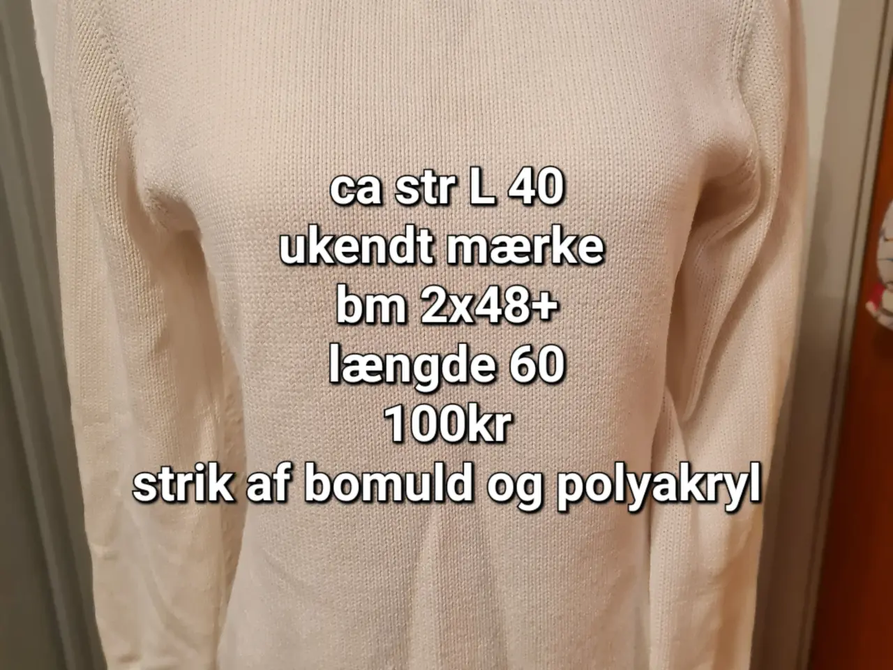 Billede 1 - Strik trøje ca str 40-42 L