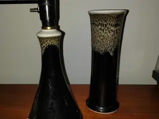 Flot bordlampe/vase fra Louis Mulcahy pottery