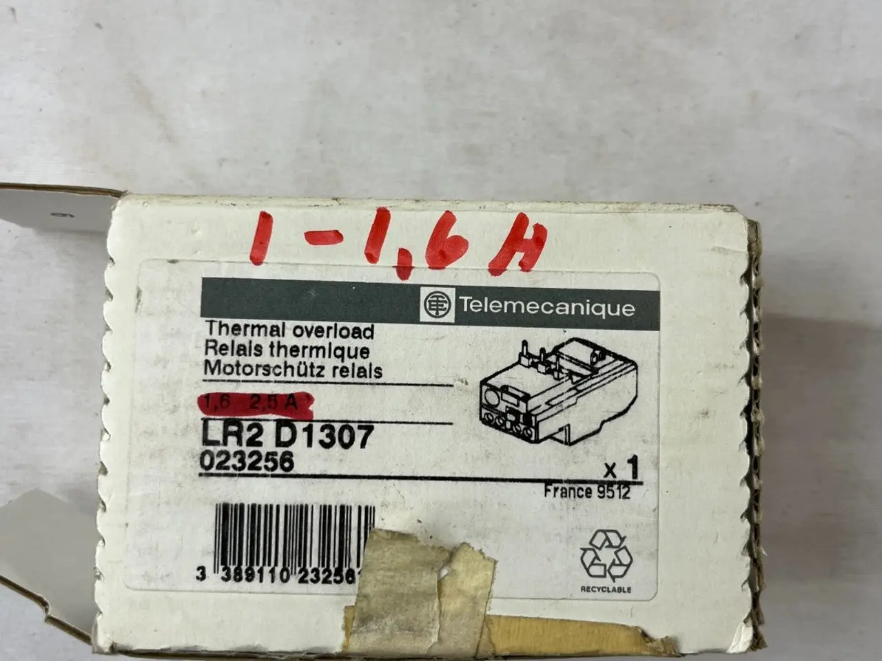 Billede 3 - Telemecanique LR2D1307 Thermal Overload relæ Class