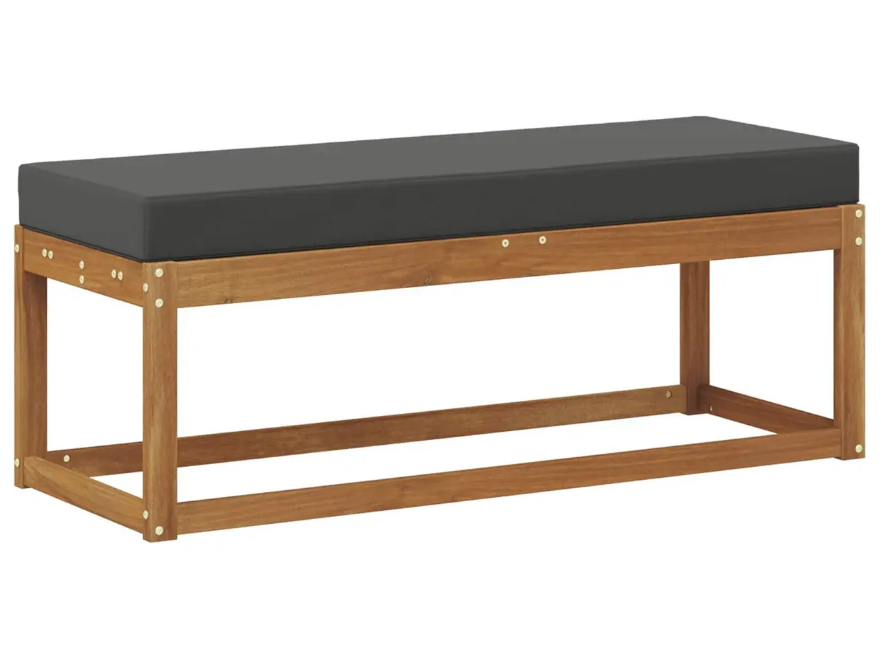 Billede 2 - Udendørs Stolbænk Naturlig og Antracit 115 x 43 x 45 cm