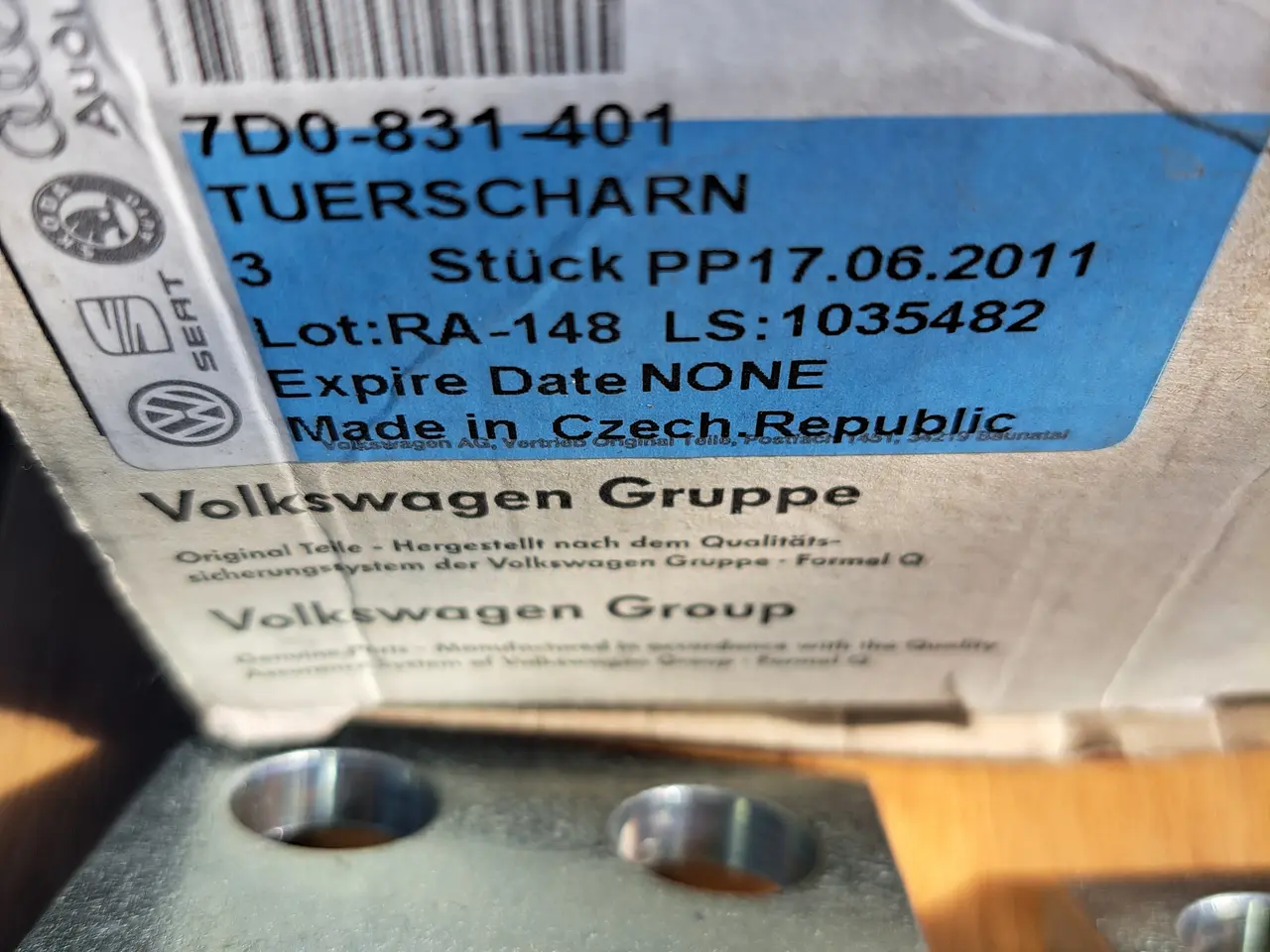 Billede 1 - Vw t4 dørhængsler nye