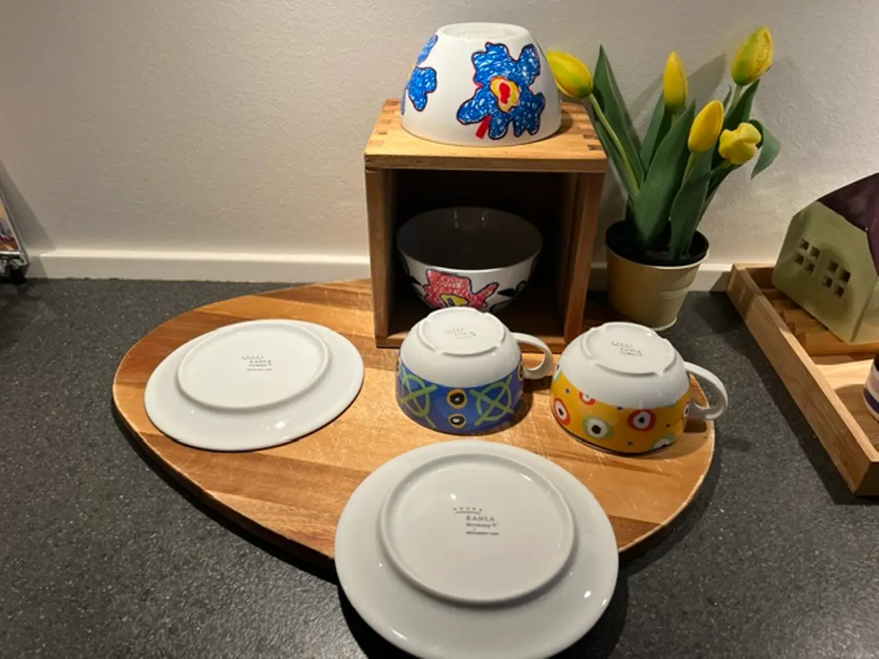Billede 2 - 2 originale KAHLA kopper/underkopper&2unikke skåle