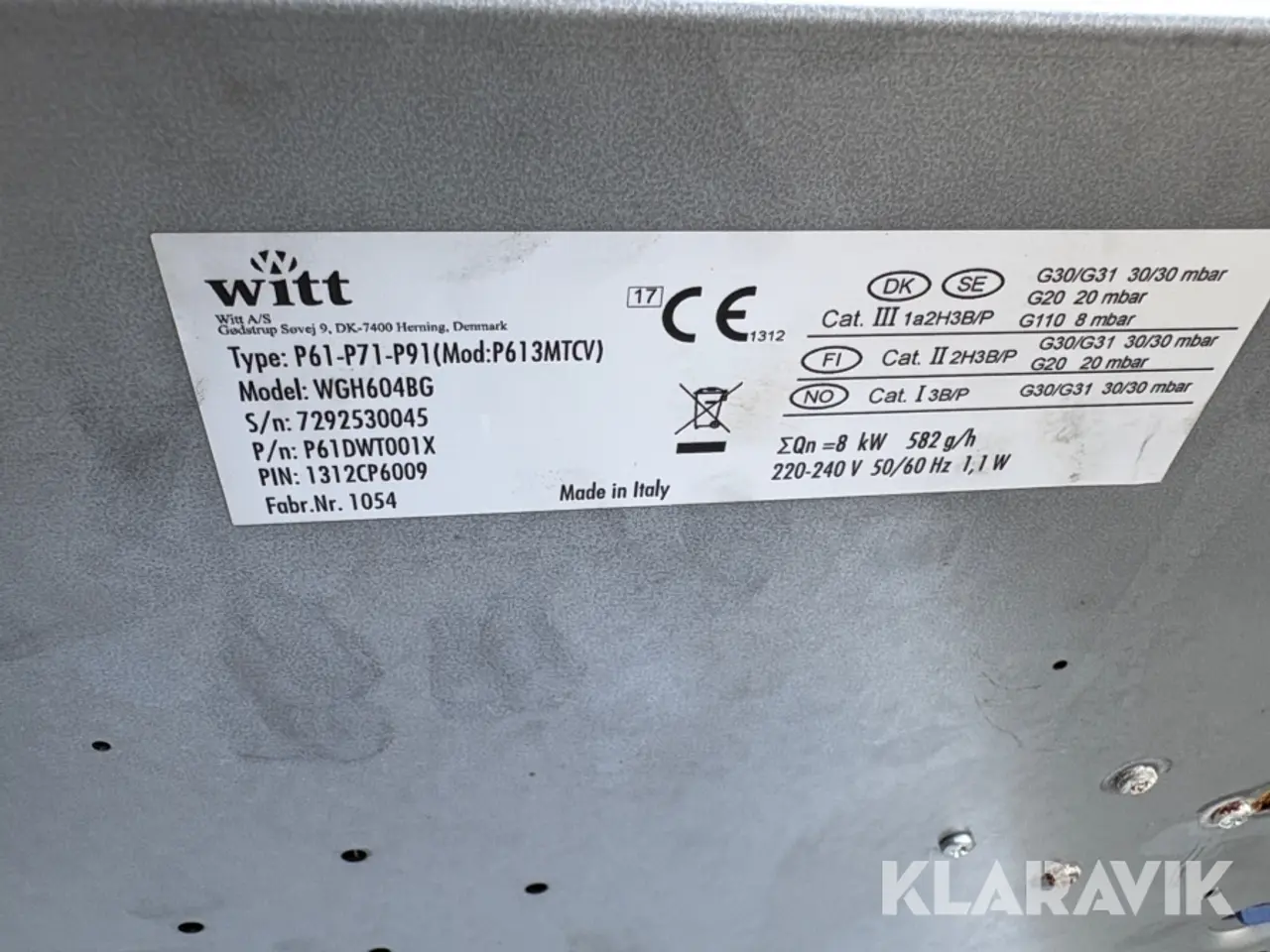 Billede 8 - Gas kogeplade Witt WGH604BG