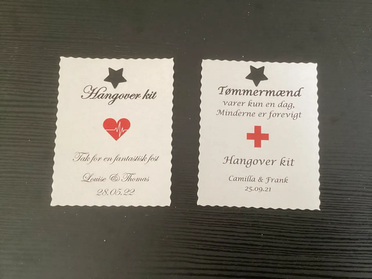 Billede 8 - Personlige labels med navne og dato til bryllup