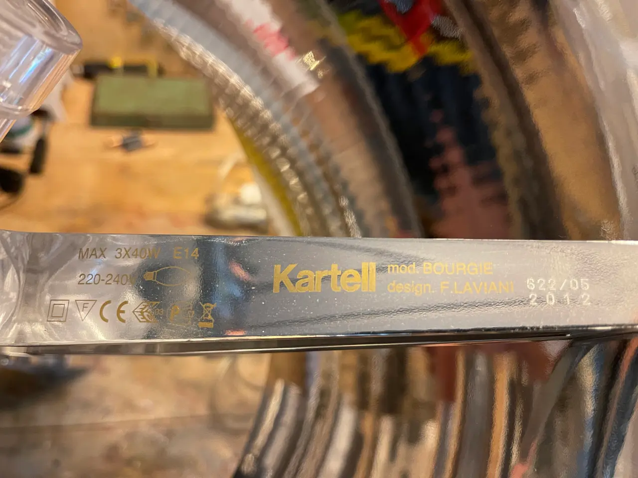 Billede 2 - Kartell Bourgie Krom Bordlampe