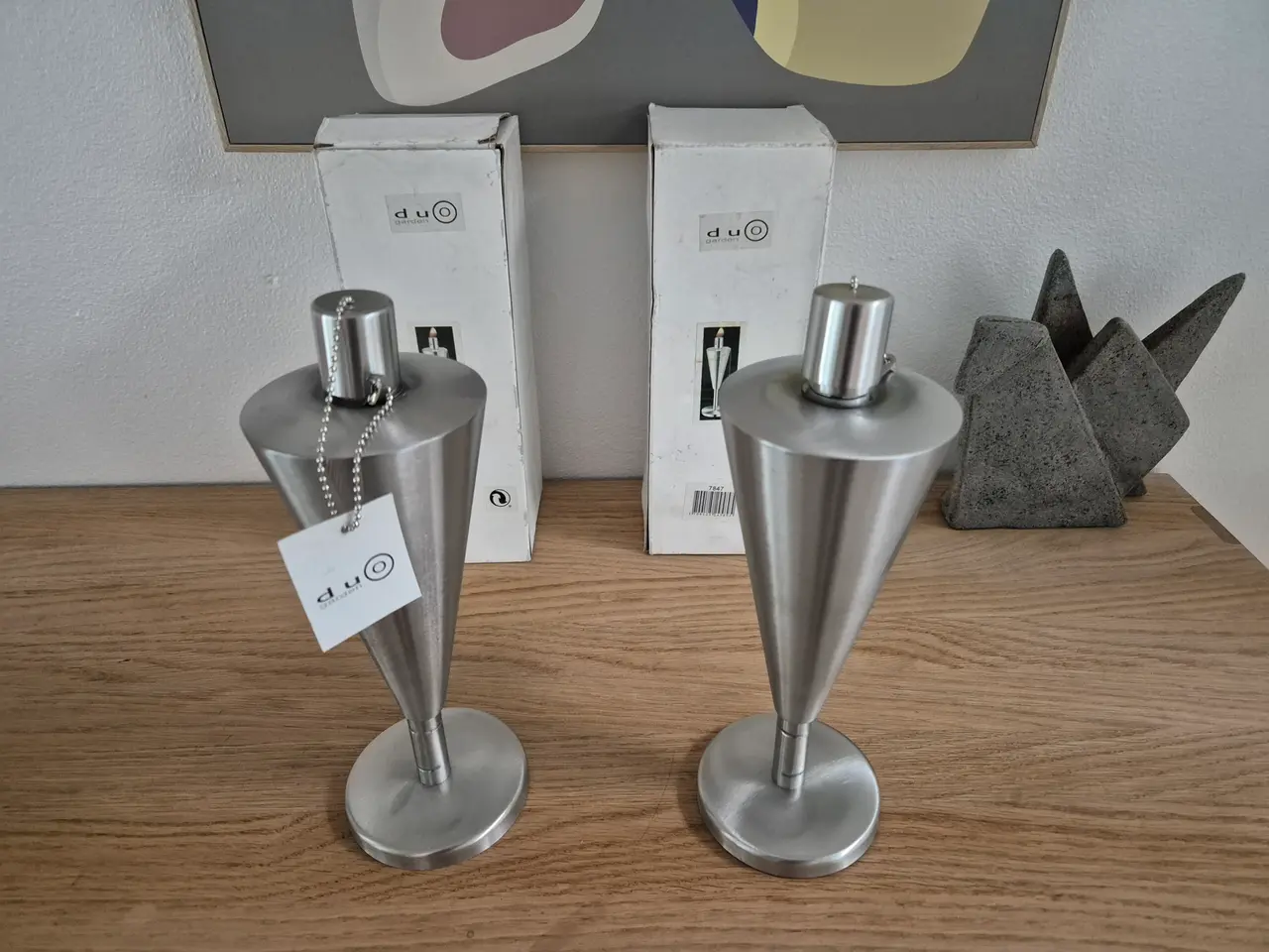 Billede 1 - Olielamper DUO 2  stk NYE, Kasserne er ikke så pæn