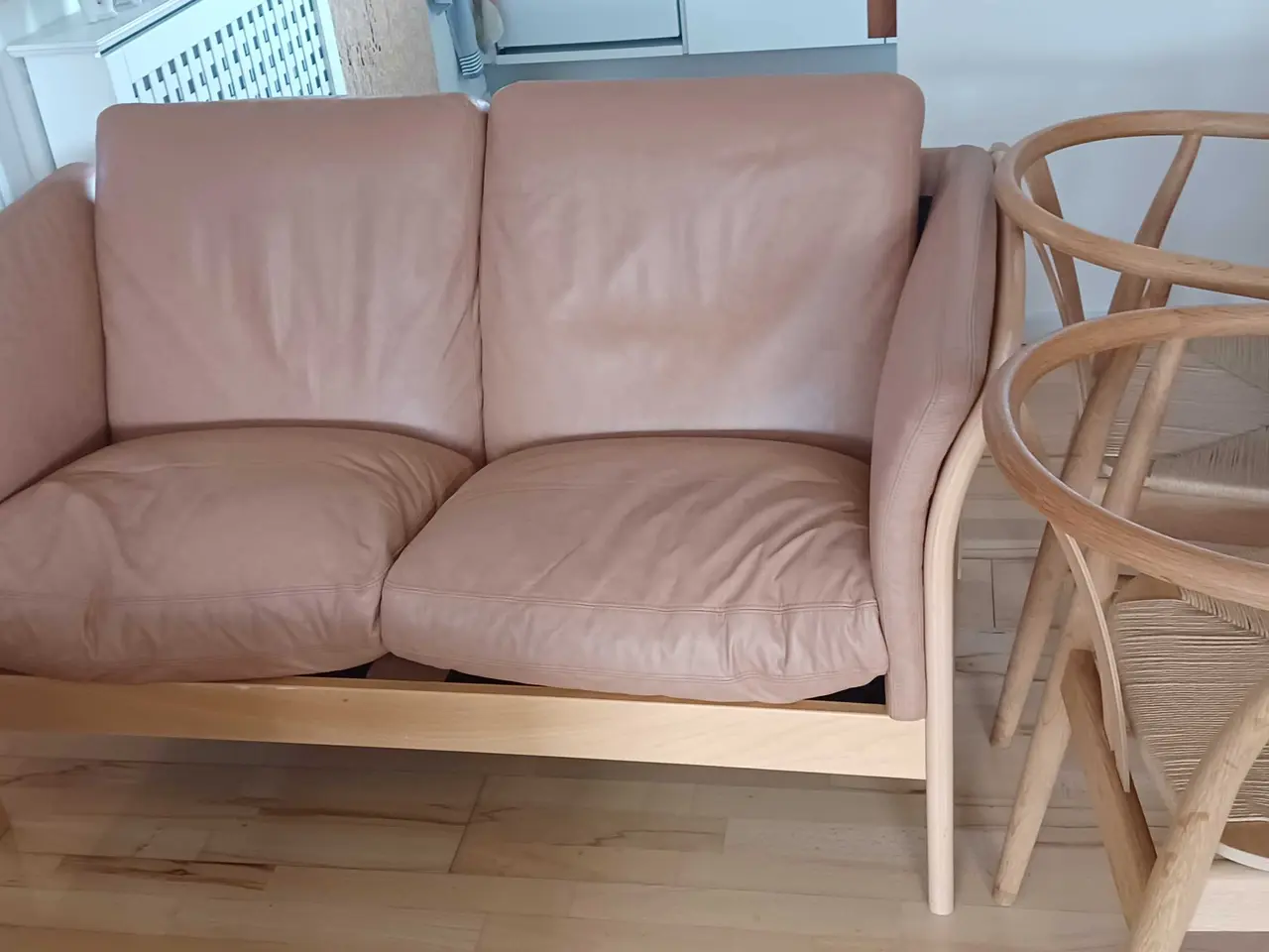 Billede 2 - Cognacfarvet lædersofa