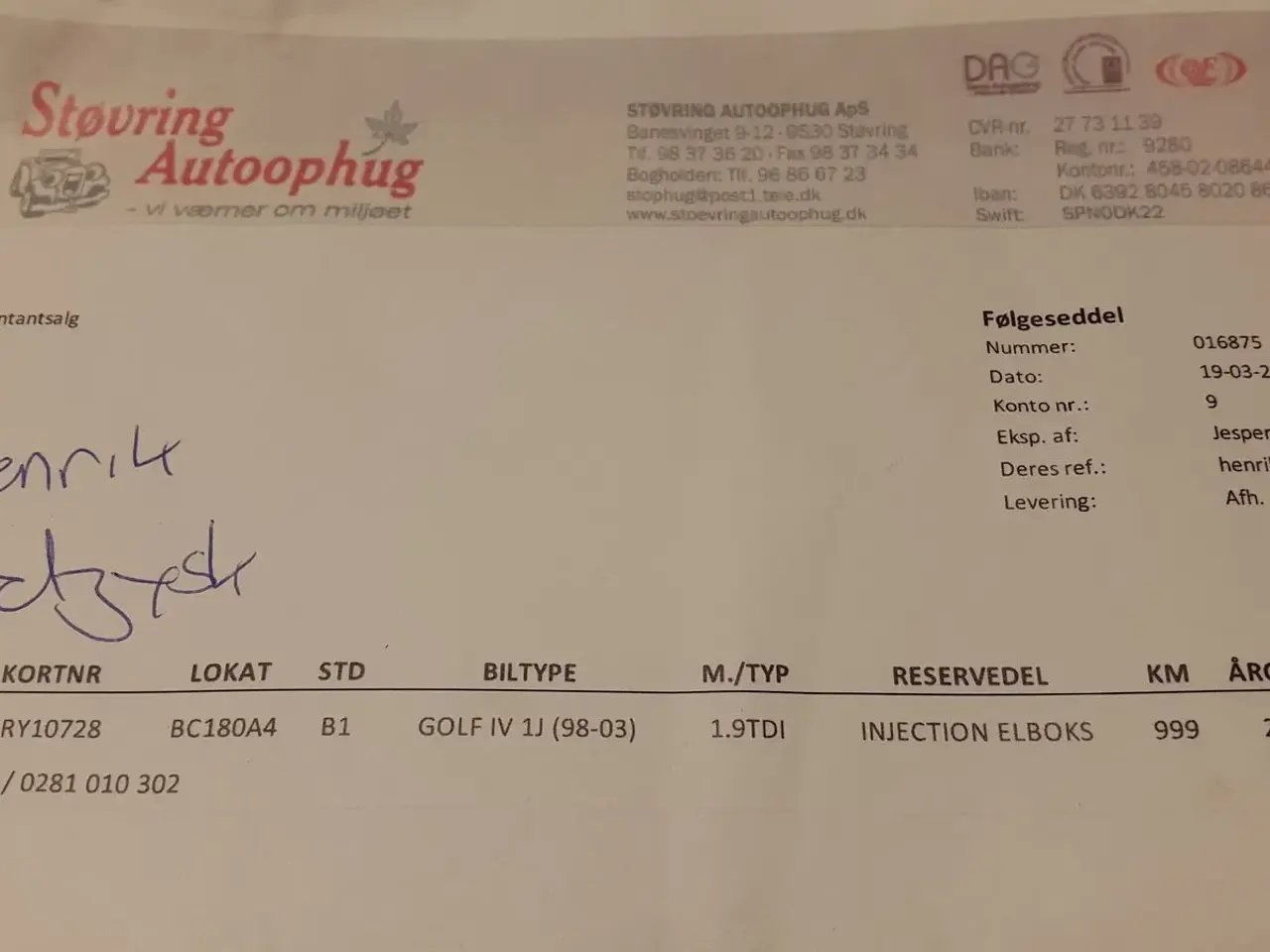 Billede 3 - Motor styring, injection til Golf 4