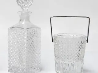 Karaffel og isspand af krystal
