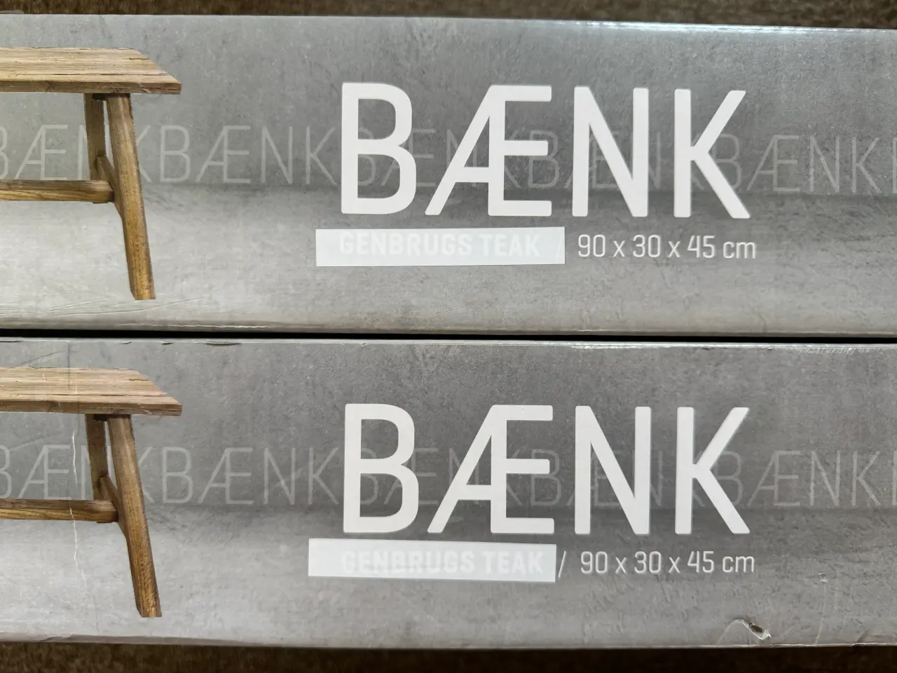 Billede 3 - Splinterny, aldrig udpakket bænk i teak