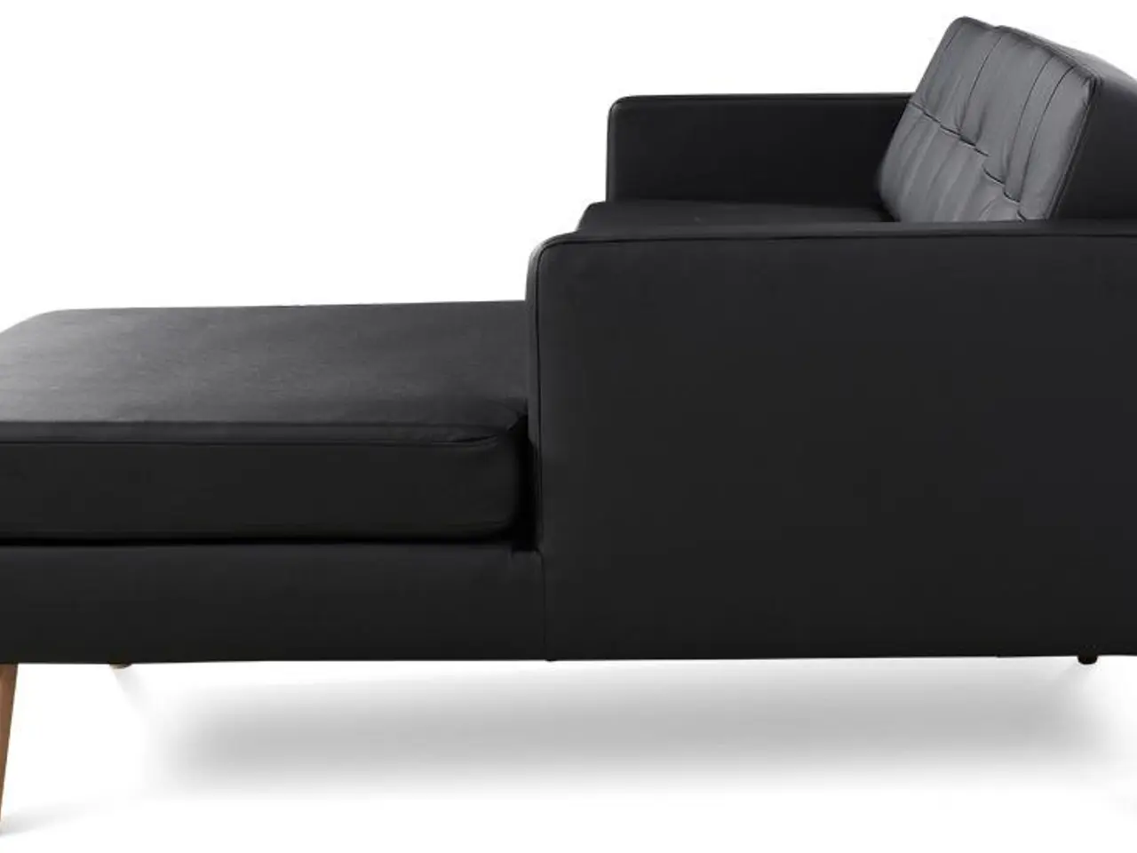 Billede 3 - Novelty chaiselongsofa højrevendt - sort tekstillæder