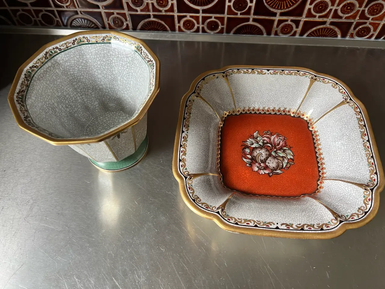 Billede 4 - Dahl Jensen porcelæns fag og trompetvase