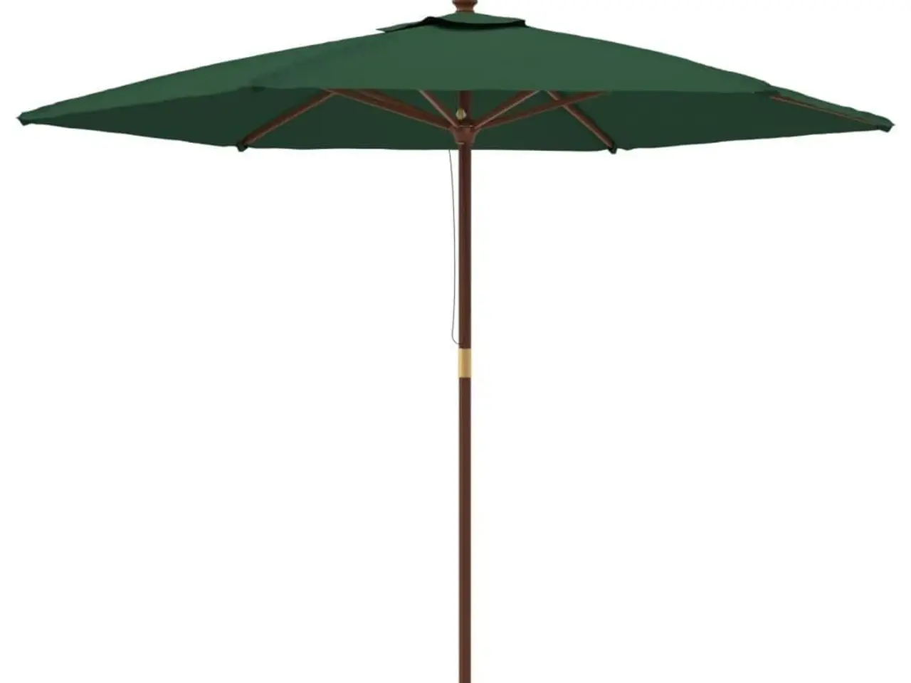 Billede 2 - Haveparasol med træstang 299 x 240 cm - grøn