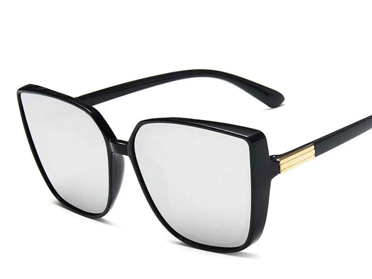 Billede 2 - Solbrille "Cat eye"klassisk 400UV/sort og sølv