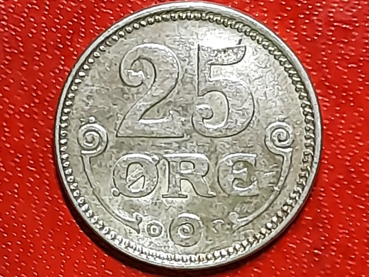 Billede 1 - SØLV 25 ØRE 1919 CHRISTIAN X PÆN