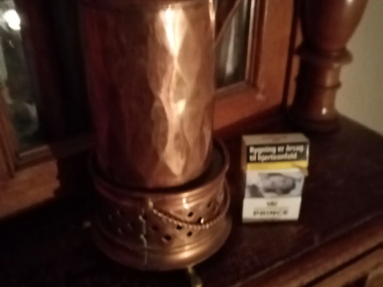 Billede 3 - Kaffekande i bronze med fyrfadsvarmer. Ca 100 år