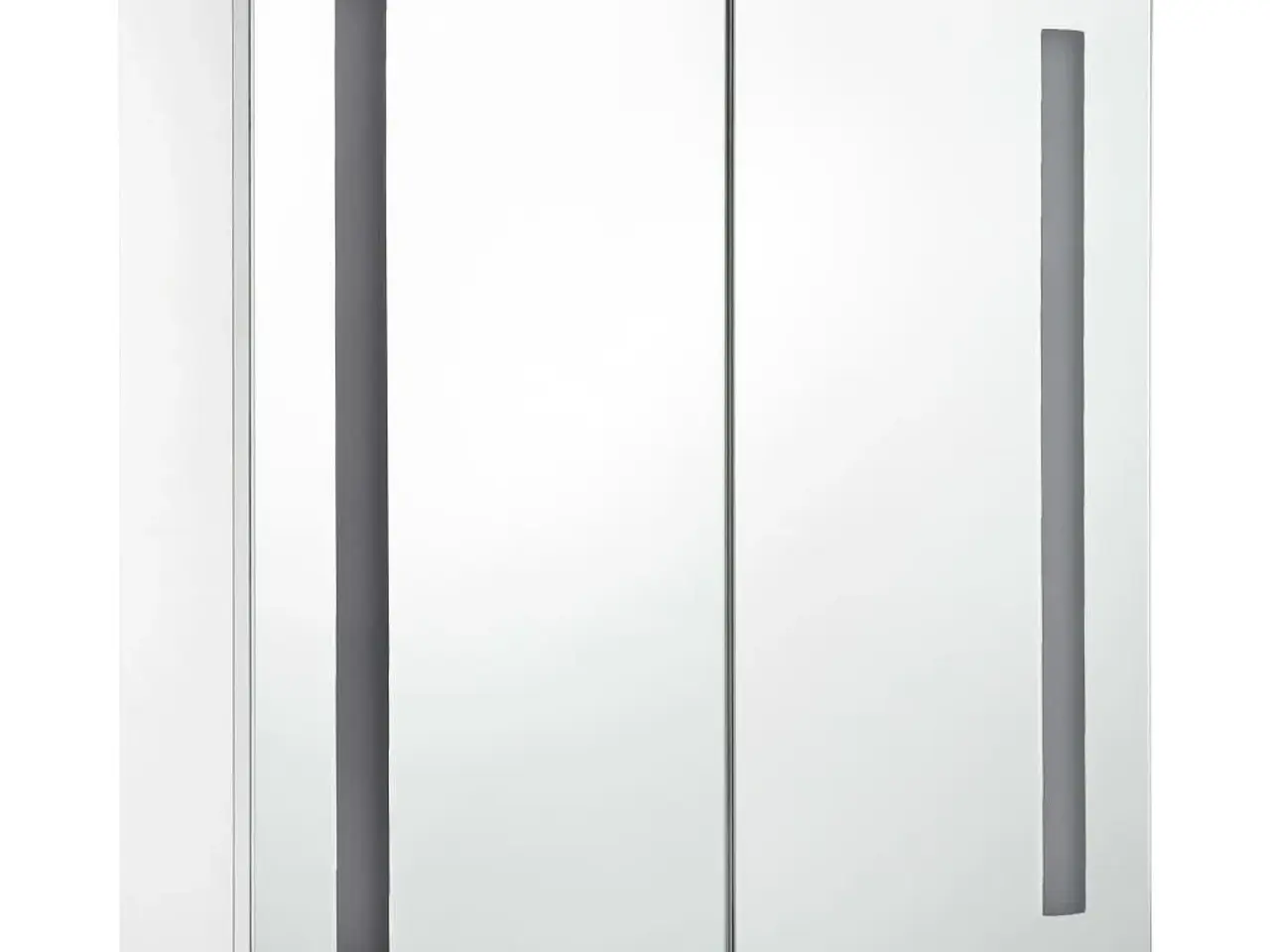 Billede 4 - Badeværelsesskab med spejl + LED-lys 60x14x62 cm