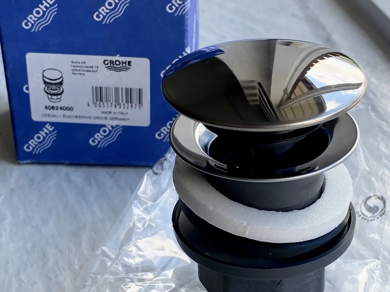 Billede 5 - GROHE Push-Open Bundventil med overløb – Krom