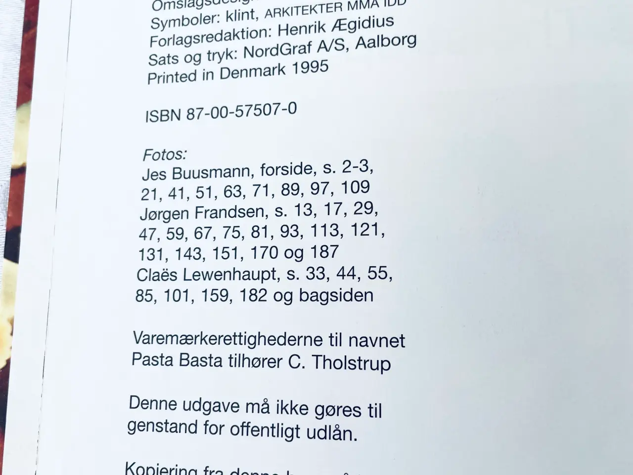 Billede 4 - Pasta Basta kogebog