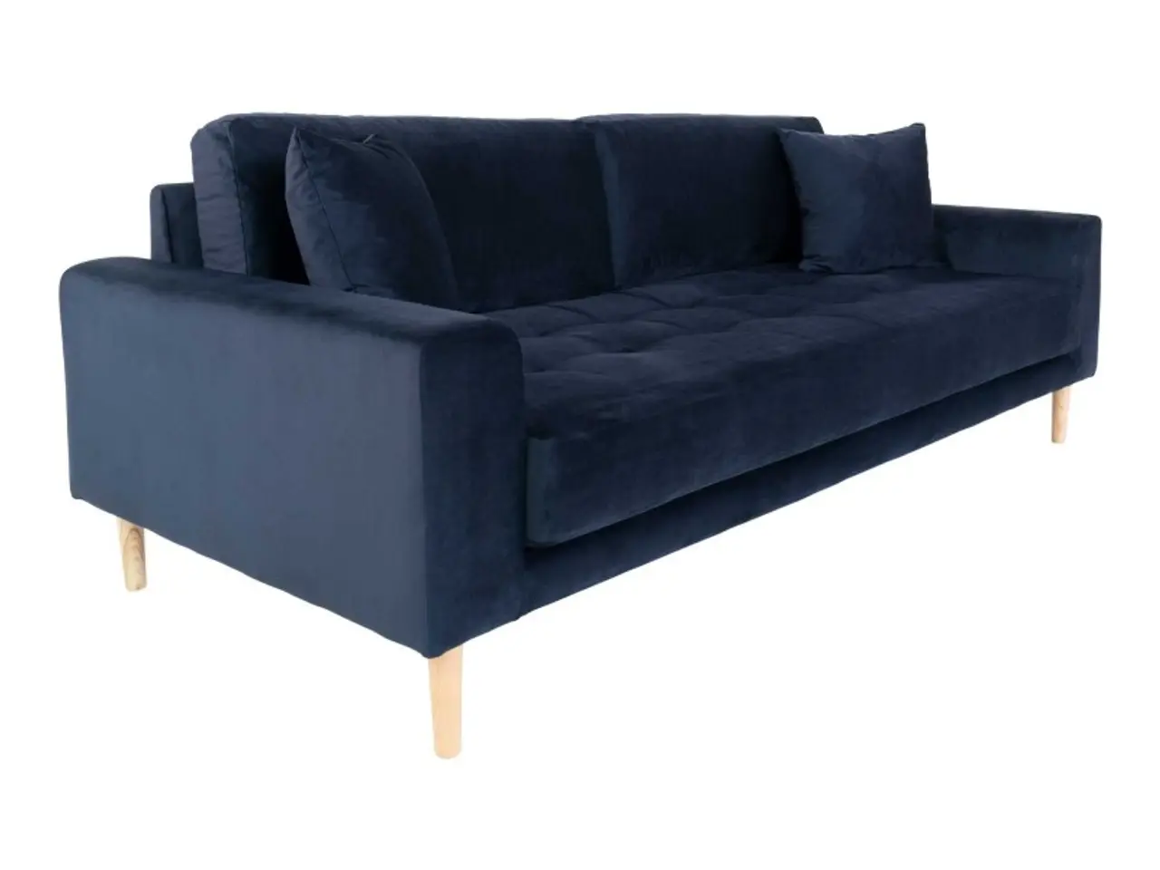 Billede 2 - Lido 3 Personers Sofa - Sofa i mørkeblåt velour