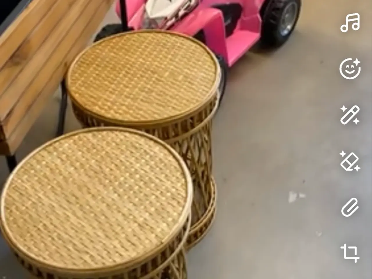 Billede 1 - Atv rattan sidebord plantekasse
