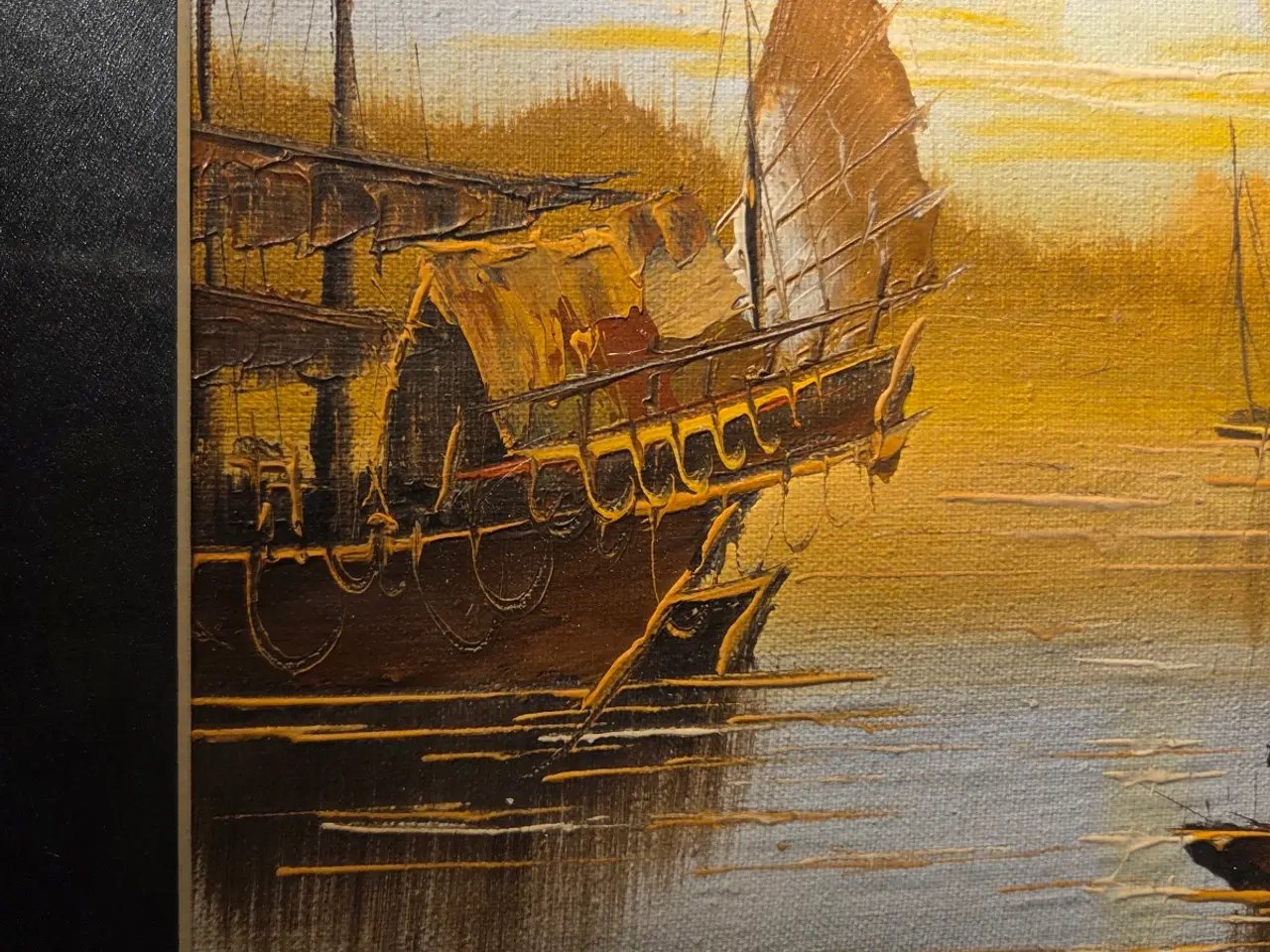Billede 4 - Asiatisk flot retro havnemotiv