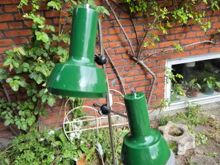 Gulvlampe med to grønne spot