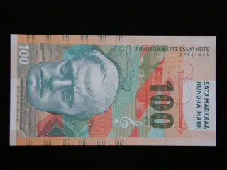 Finland 100 Markkaa 2017 Specimen Unc.