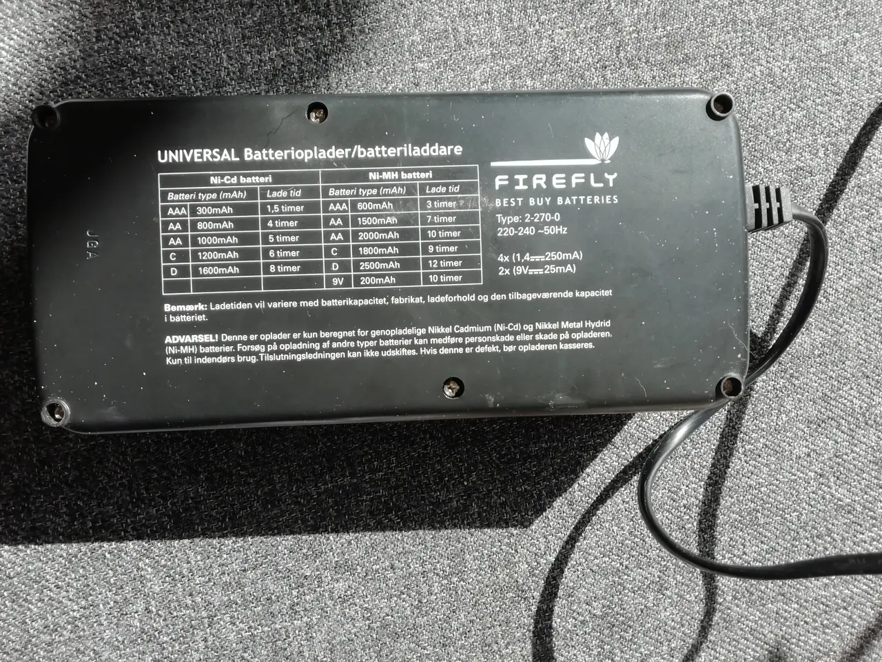 Billede 2 - Batterioplader til mange størrelser 