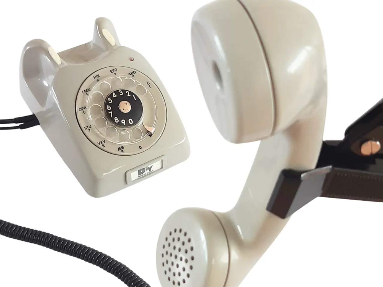 Billede 2 - Retro telefon mikrofon 2 (Grå)