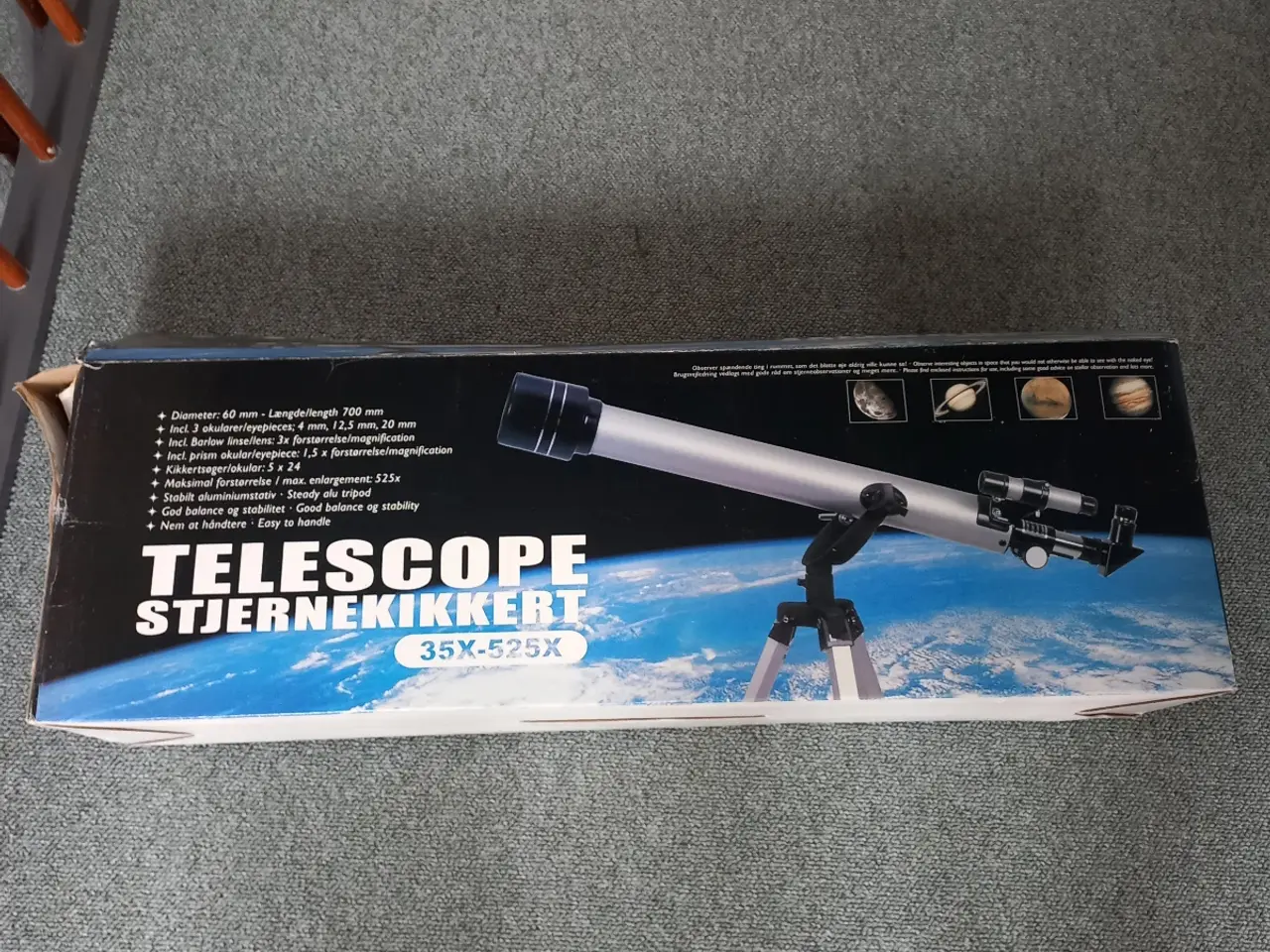 Billede 2 - Stjernekikkert teleskop 35x-525x med justerbart st