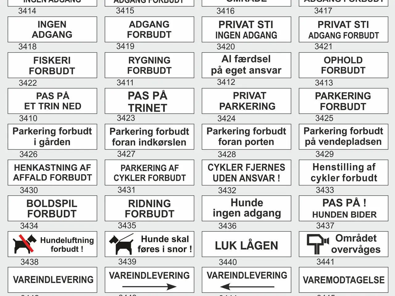 Billede 9 - Skilte 35x10 cm Overvågning, Parkering forbudt 