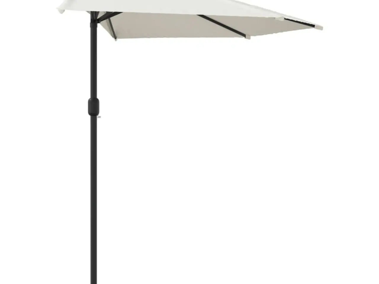 Billede 4 - Halvrund balkonparasol 300 × 155 cm - sandfarvet med aluminiumsstang
